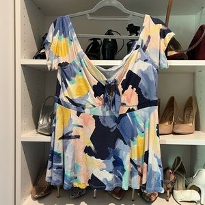 Off shoulder Colorful blouse
